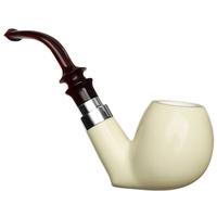 IMP Meerschaum Smooth Bent Apple with Silver (with Case)