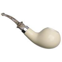 IMP Meerschaum Smooth Tomato with Silver (with Case)