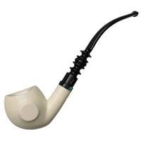 IMP Meerschaum Smooth Blowfish with Silver (with Churchwarden Stem and Case)
