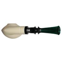 IMP Meerschaum Smooth Blowfish with Silver (with Churchwarden Stem and Case)