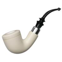 IMP Meerschaum Smooth Bent Pot with Silver (with Case)
