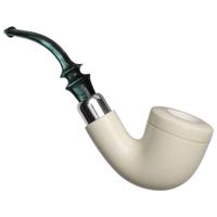 IMP Meerschaum Smooth Bent Pot with Silver (with Case)