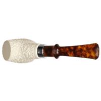 IMP Meerschaum Partially Rusticated Poker with Silver (with Case)