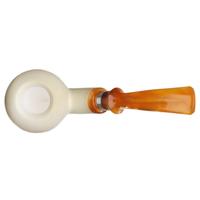 IMP Meerschaum Smooth Bent Apple with Silver (with Churchwarden Stem and Case)
