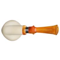 IMP Meerschaum Smooth Bent Apple with Silver (with Churchwarden Stem and Case)