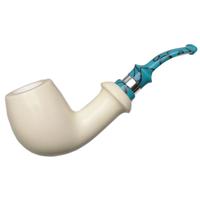IMP Meerschaum Smooth Bent Billiard with Silver (with Case)