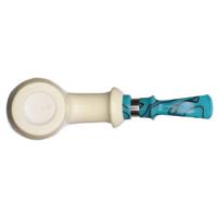 IMP Meerschaum Smooth Bent Billiard with Silver (with Case)