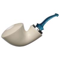 IMP Meerschaum Smooth Reverse Calabash Bent Dublin with Silver (with Case)