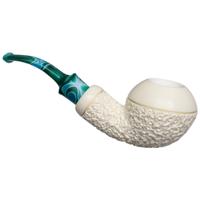 IMP Meerschaum Partiallly Rusticated Rhodesian (with Churchwarden Stem and Case)