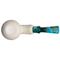 IMP Meerschaum Partiallly Rusticated Rhodesian (with Churchwarden Stem and Case)