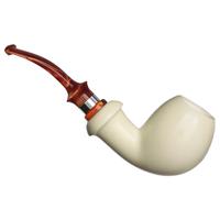 IMP Meerschaum Smooth Bent Egg with Silver (with Case)
