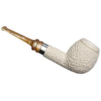 IMP Meerschaum Rusticated Apple with Silver (with Case)