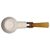 IMP Meerschaum Rusticated Apple with Silver (with Case)