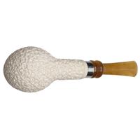IMP Meerschaum Rusticated Apple with Silver (with Case)