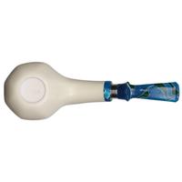 IMP Meerschaum Smooth Paneled Bent Apple with Silver (with Case)