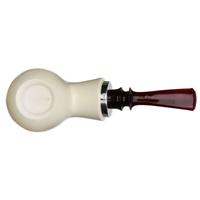 IMP Meerschaum Smooth Reverse Calabash Bent Apple with Silver (with Case)