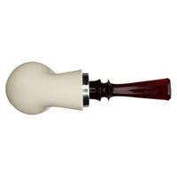 IMP Meerschaum Smooth Reverse Calabash Bent Apple with Silver (with Case)