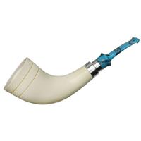 IMP Meerschaum Smooth Horn with Silver (with Case)