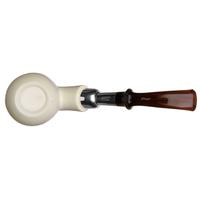 IMP Meerschaum Spot Carved Bent Apple with Silver (with Case)