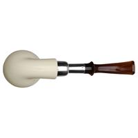 IMP Meerschaum Spot Carved Bent Apple with Silver (with Case)