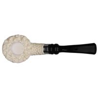 IMP Meerschaum Rusticated Bent Dublin with Silver (with Case)