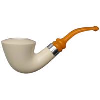 IMP Meerschaum Smooth Bent Dublin with Silver (with Case)