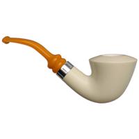 IMP Meerschaum Smooth Bent Dublin with Silver (with Case)