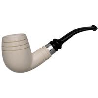 IMP Meerschaum Smooth Bent Billiard with Silver (with Case)