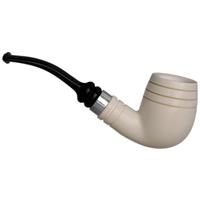 IMP Meerschaum Smooth Bent Billiard with Silver (with Case)