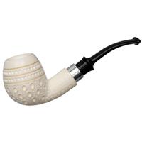 IMP Meerschaum Lattice Bent Egg with Silver (with Case)