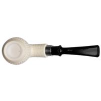 IMP Meerschaum Lattice Bent Egg with Silver (with Case)