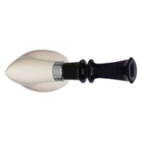 IMP Meerschaum Smooth Bent Egg with Silver (with Case and Churchwarden Stem)