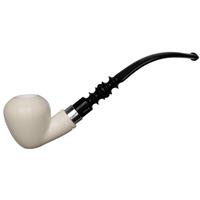 IMP Meerschaum Smooth Acorn with Silver (with Case and Churchwarden Stem)