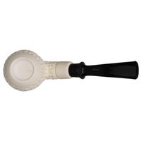 IMP Meerschaum Partially Rusticated Bent Apple (with Case)
