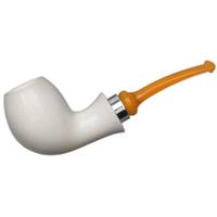 IMP Meerschaum Smooth Bent Egg with Silver (with Case)