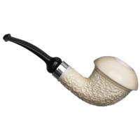 IMP Meerschaum Rusticated Calabash with Silver (with Case)