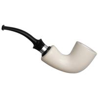IMP Meerschaum Smooth Bent Dublin with Silver (with Case)