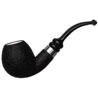 IMP Meerschaum Rusticated Bent Egg with Silver (with Case)