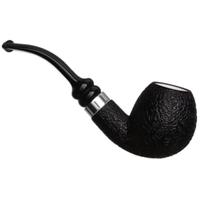 IMP Meerschaum Rusticated Bent Egg with Silver (with Case)