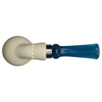 IMP Meerschaum Smooth Bent Egg with Silver (with Case and Churchwarden Stem)