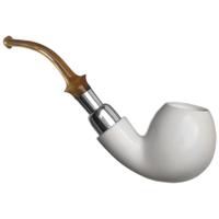 IMP Meerschaum Smooth Bent Apple with Silver (with Pocket Case)