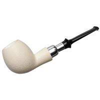 IMP Meerschaum Rusticated Billiard with Silver (with Case)