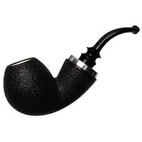 IMP Meerschaum Rusticated Reverse Calabash Bent Apple with Silver (with Case)