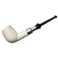 IMP Meerschaum Rusticated Billiard with Silver (with Pocket Case)
