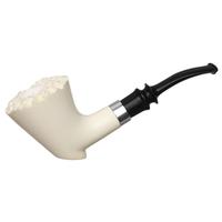 IMP Meerschaum Smooth Bent Dublin Sitter with Silver (with Case)