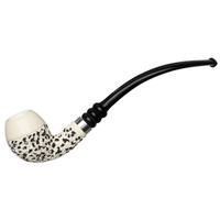 IMP Meerschaum Rusticated Rhodesian Churchwarden with Silver (with Case)