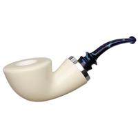 IMP Meerschaum Smooth Reverse Calabash Bent Dublin with Silver (with Pocket Case)