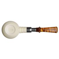 IMP Meerschaum Spot Carved Rhodesian with Silver (with Case)