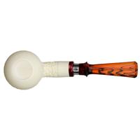 IMP Meerschaum Partially Rusticated Acorn with Silver (with Case)