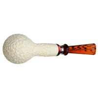 IMP Meerschaum Partially Rusticated Acorn with Silver (with Case)